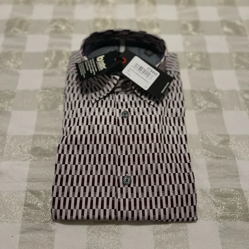 Ted Baker Men's Patterned Shirt - Black and White - Picture 7 of 7